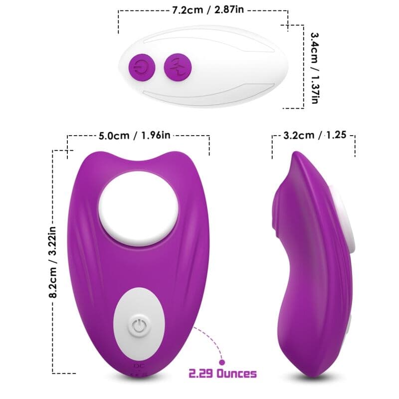 ARMONY - BUTTERFLY WEARABLE PANTIES VIBRATOR REMOTE CONTROL PURPLE thumb 3
