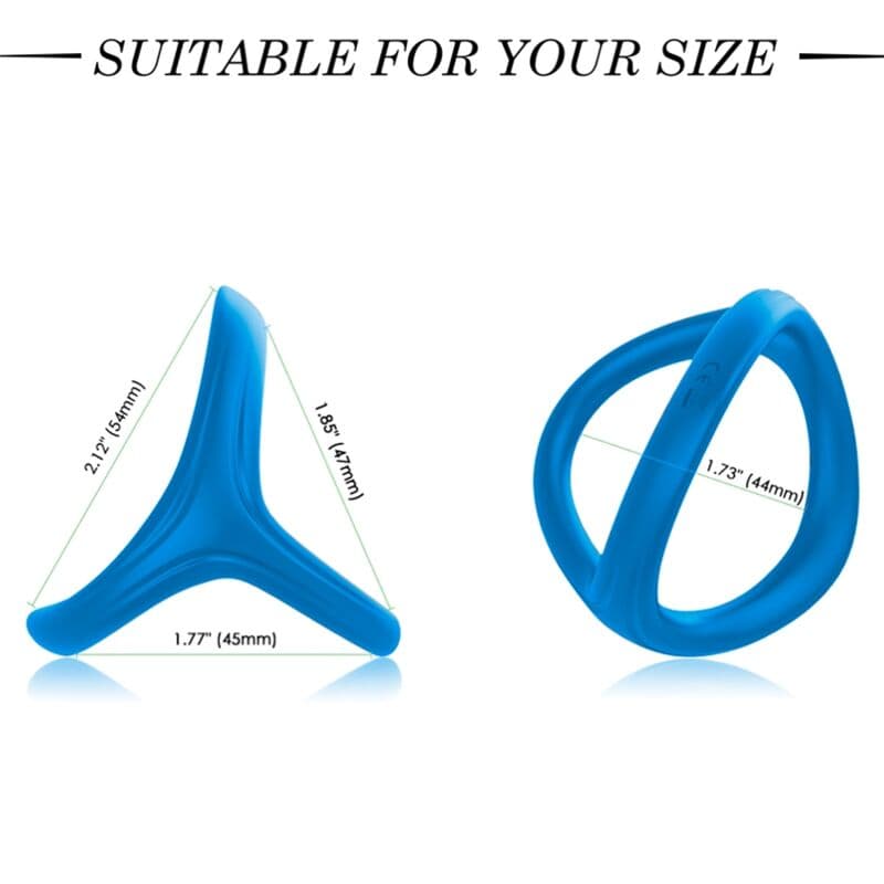 ARMONY - TRESOR DOUBLE SILICONE RING BLUE thumb 2