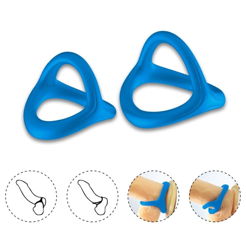 ARMONY - TRESOR DOUBLE SILICONE RING BLUE thumb 3