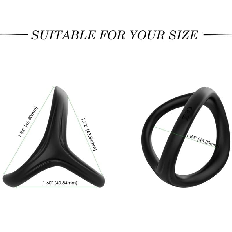 ARMONY - TRESOR DOUBLE SILICONE RING BLACK thumb 2