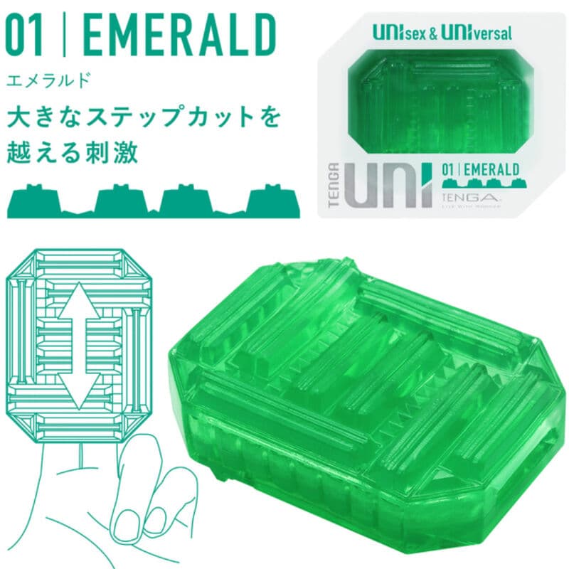TENGA - UNI EMERALD MASTURBATOR THIMBLE thumb 2