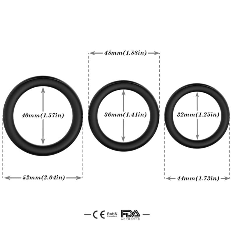 ARMONY - TRIPLE SILICONE RING BLACK thumb 3