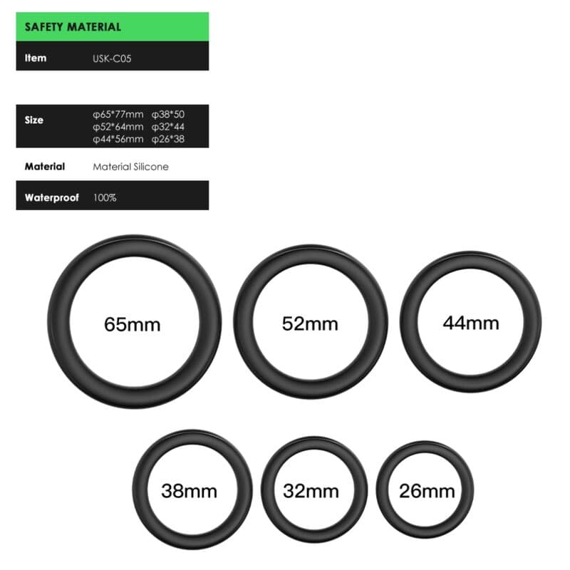 ARMONY - LOCK RINGS SILICONE BLACK thumb 2