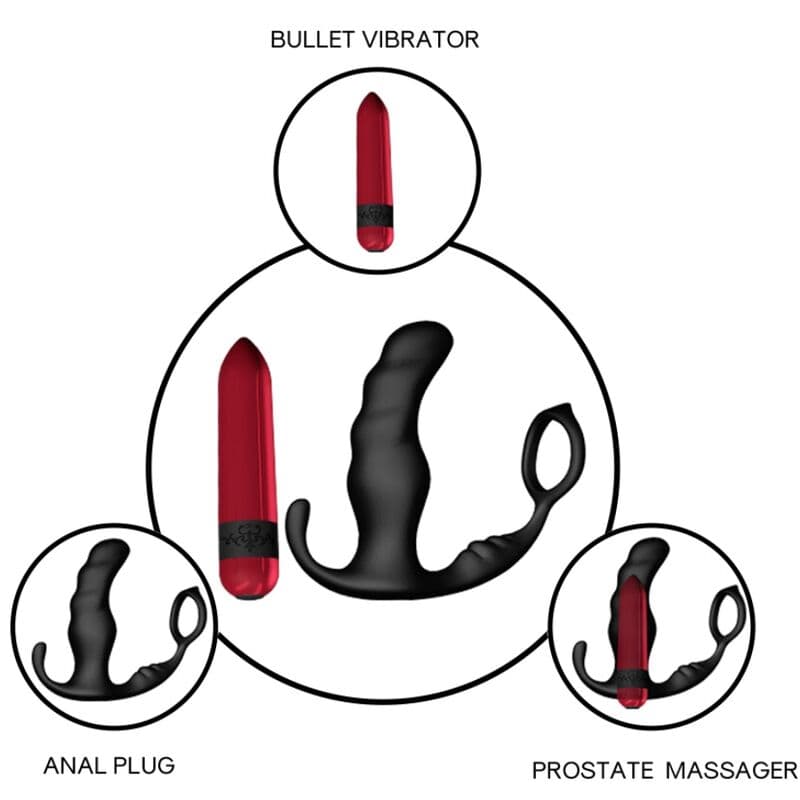 ARMONY - KNIGHT VIBRATOR ANAL PROSTATE & RING REMOTE CONTROL BLACK thumb 3