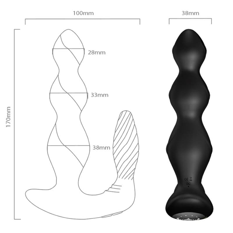 ARMONY - MANFUN VIBRATOR & STIMULATOR ANAL PLUG REMOTE CONTROL BLACK thumb 4