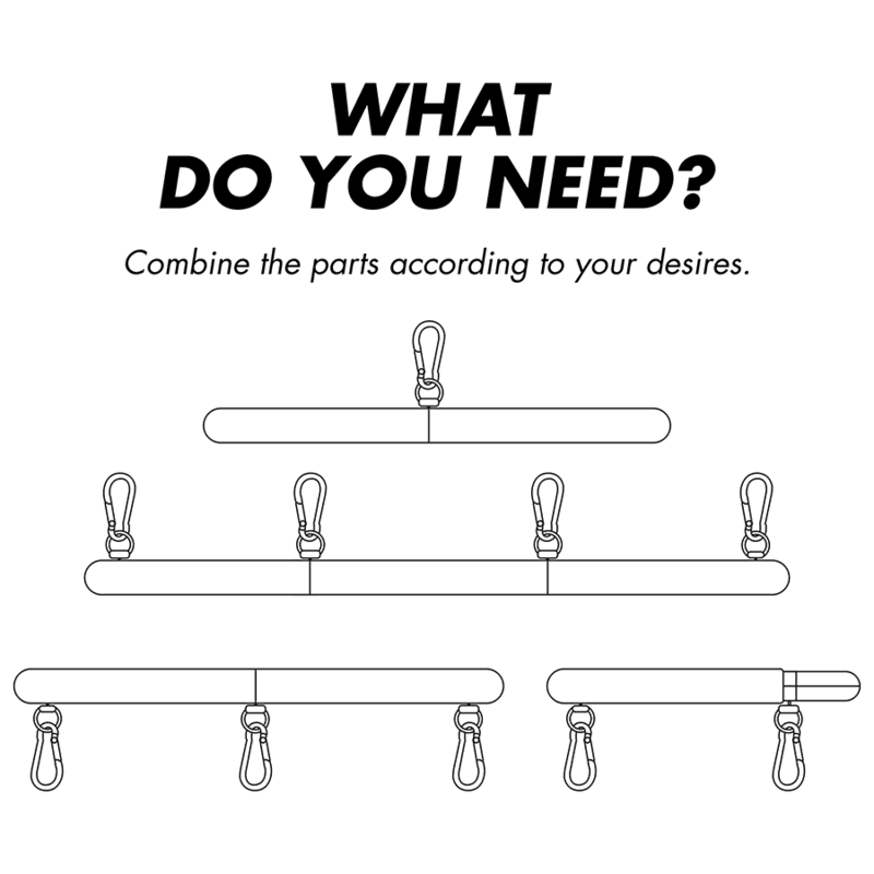 FETISH SUBMISSIVE BONDAGE - ADJUSTABLE SEPARATOR BAR 4 PIECES thumb 3