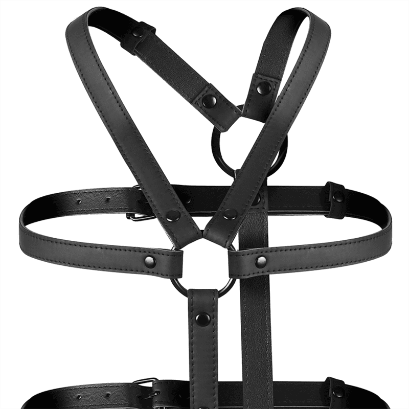 FETISH SUBMISSIVE BONDAGE - ADJUSTABLE HARNESS TORSO AND ARMS thumb 4