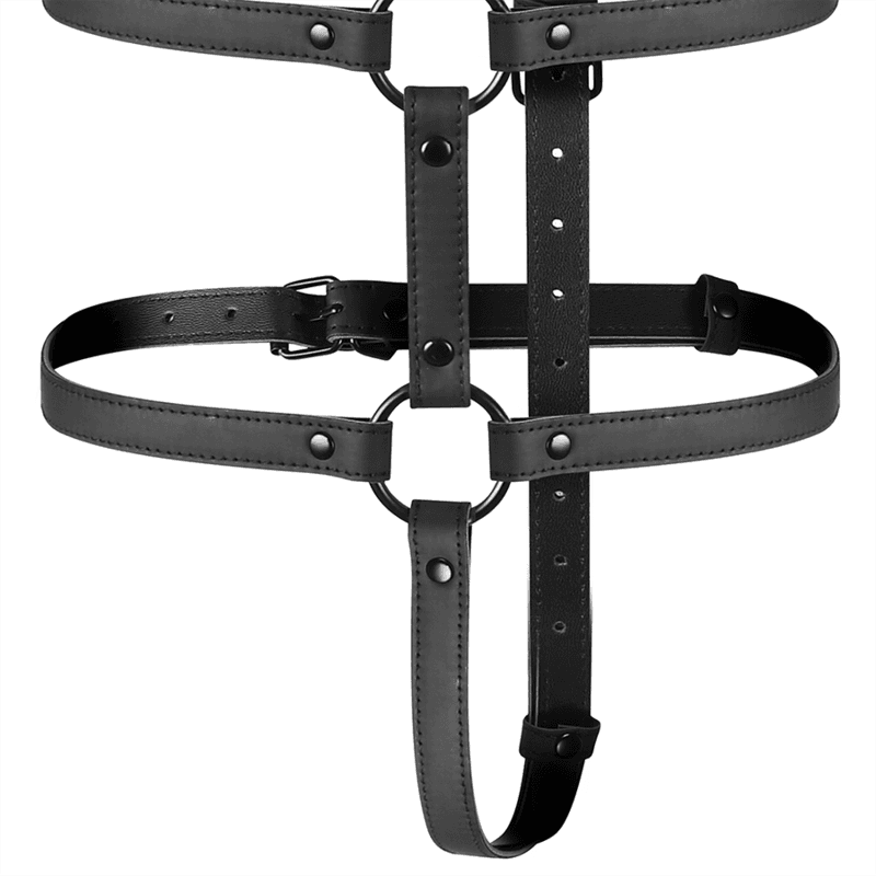 FETISH SUBMISSIVE BONDAGE - ADJUSTABLE HARNESS TORSO AND ARMS thumb 5