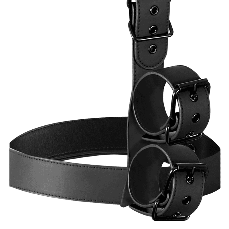 FETISH SUBMISSIVE BONDAGE - COLLAR & WRIST CUFFS BODY RESTRAINT SET thumb 6