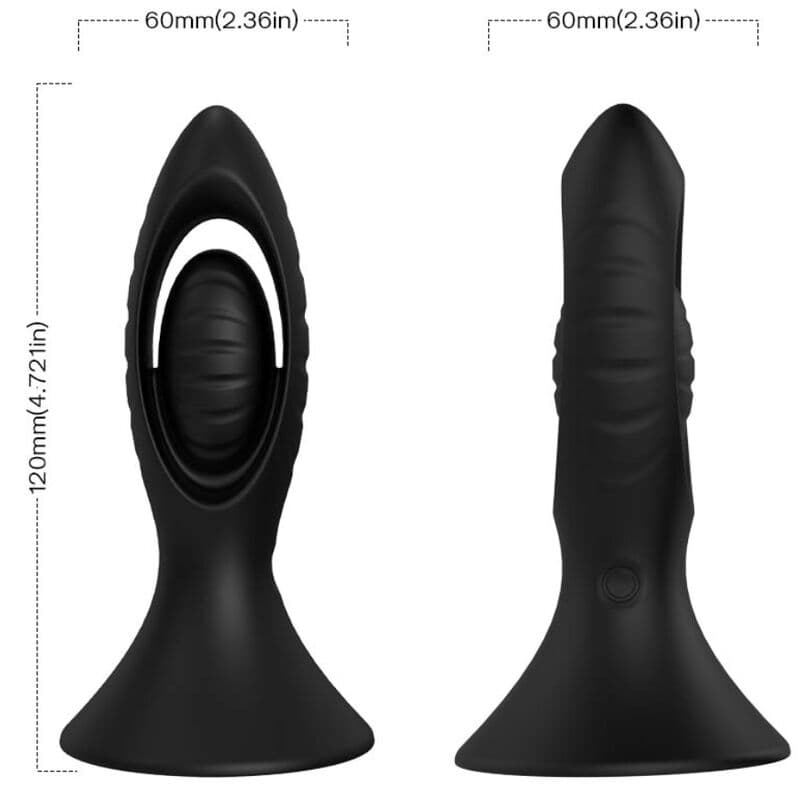 ARMONY - VIBRATOR & ANAL PLUG SILICONE BLACK thumb 4