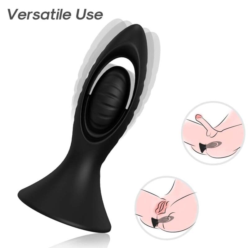 ARMONY - VIBRATOR & ANAL PLUG SILICONE BLACK thumb 2