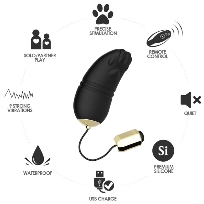 ARMONY - KITTY EGG VIBRATOR G-SPOT REMOTE CONTROL BLACK thumb 2
