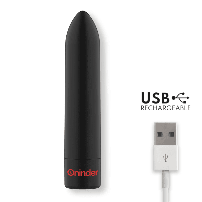 ONINDER - BERLIN BULLET VIBRATOR BLACK 9 MODES 8.5 X 2 CM - FREE APP thumb 7