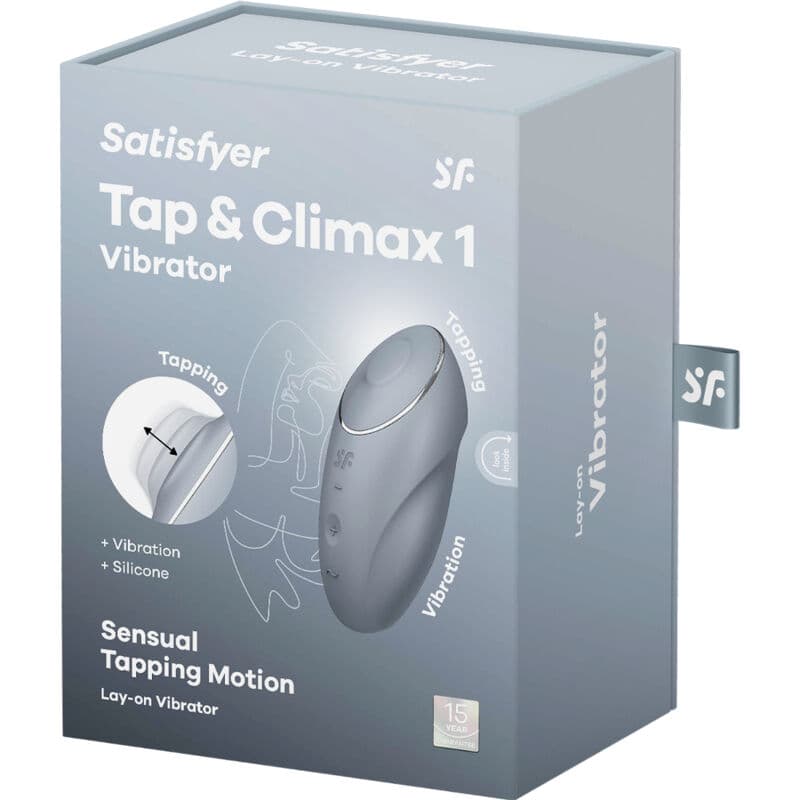 SATISFYER - TAP & CLIMAX 1 LAY-ON VIBRATOR GREY thumb 6