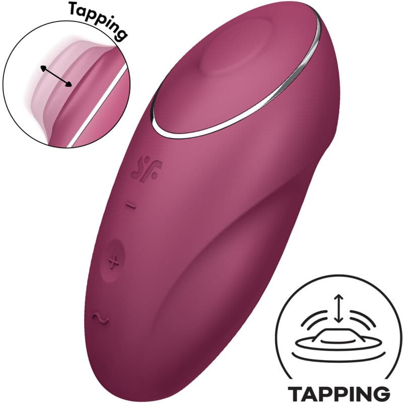 SATISFYER - TAP & CLIMAX 1 LAY-ON VIBRATOR RED thumb 4