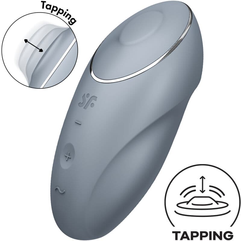 SATISFYER - TAP & CLIMAX 1 LAY-ON VIBRATOR GREY thumb 4