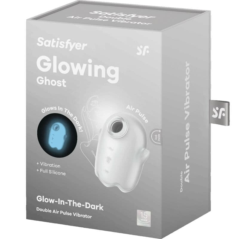 SATISFYER - GLOWING GHOST AIR PULSE & VIBRATOR WHITE thumb 6