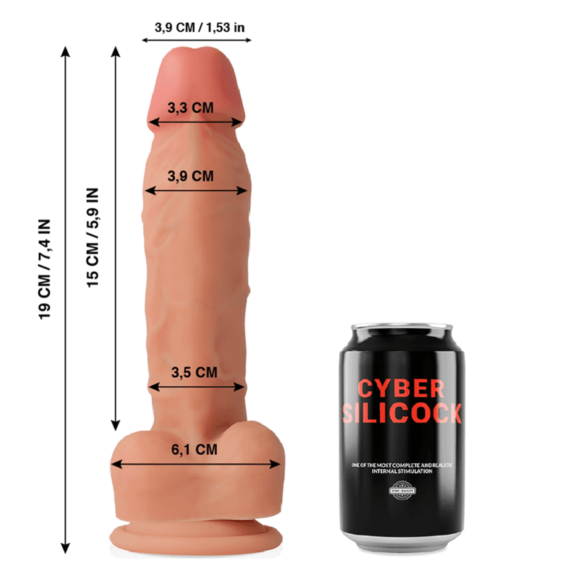 CYBER SILICOCK - OLIVER ULTRA REALISTIC SOFT LIQUID SILICONE 19 CM -O- 3.9 CM thumb 2