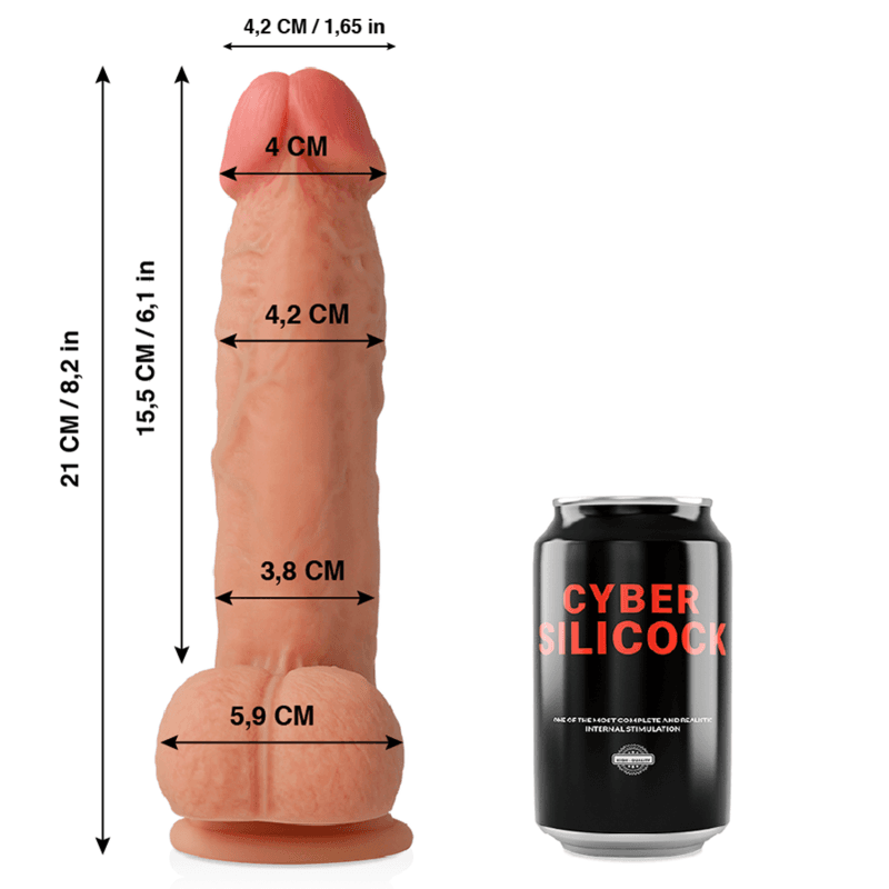 CYBER SILICOCK - SAUL ULTRA REALISTIC SOFT LIQUID SILICONE 21 CM -O- 4.2 CM thumb 2