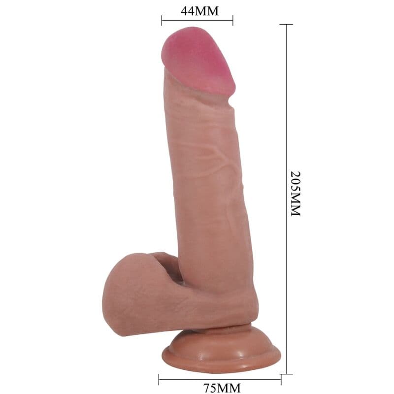 PRETTY LOVE - SLIDING SKIN SERIES REALISTIC DILDO WITH SLIDING SKIN SUCTION CUP FLESH 20.5 CM thumb 4