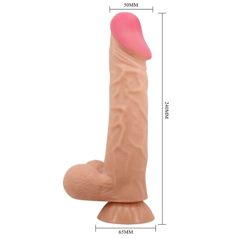 PRETTY LOVE - SLIDING SKIN SERIES REALISTIC DILDO WITH SLIDING SKIN SUCTION CUP REMOTE CONTROL FLESH 24 CM thumb 4