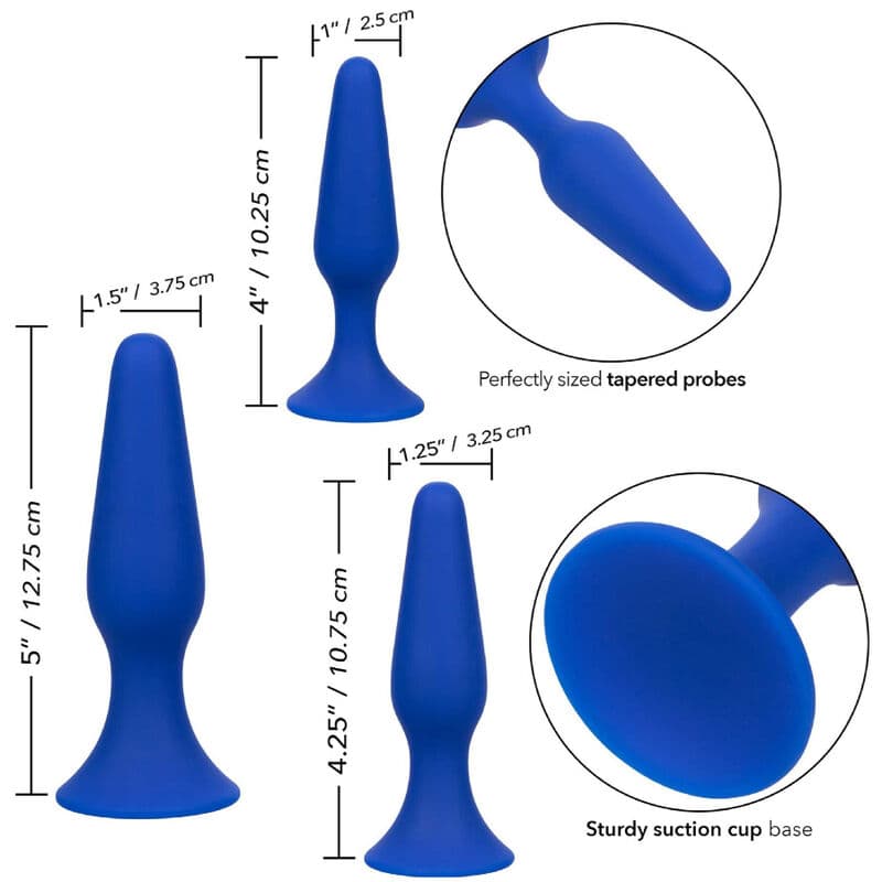 CALEXOTICS - ADMIRAL KIT 3 ANAL PLUG BLUE thumb 3