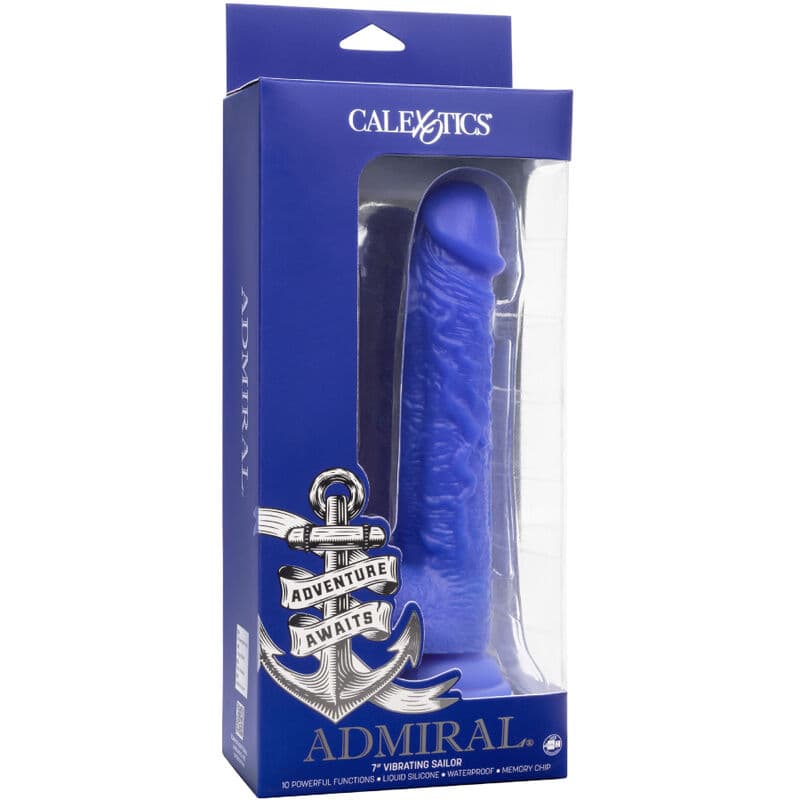 CALEXOTICS - ADMIRAL SAILOR REALISTIC DILDO VIBRATOR BLUE thumb 5