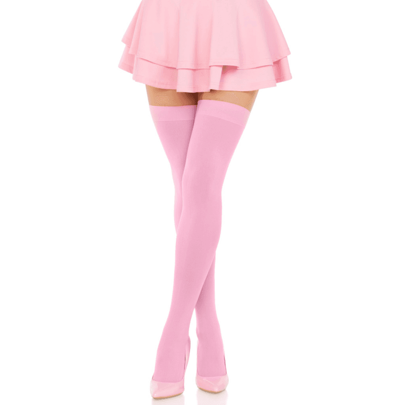 LEG AVENUE - NYLON THIGH HIGHS PINK thumb 4