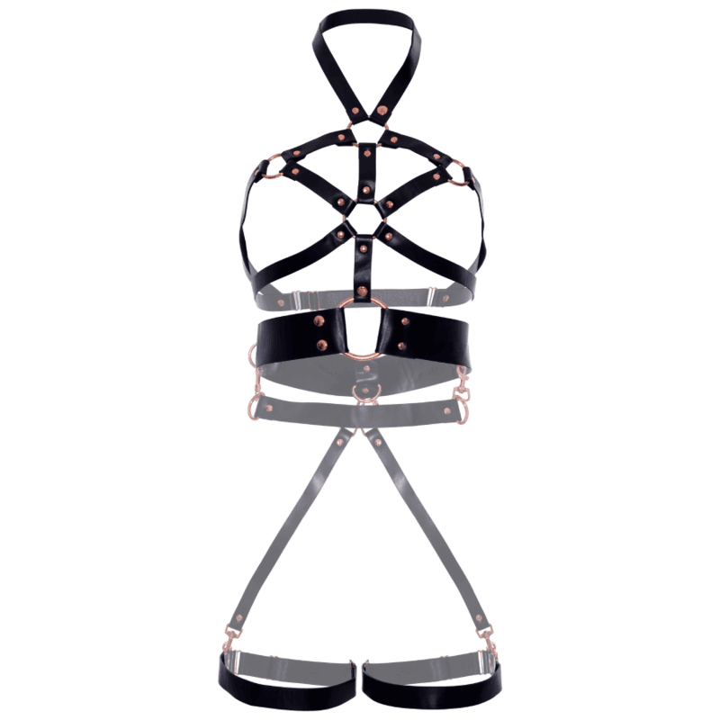 LEG AVENUE - VEGAN LEATHER GRIP BODY HARNESS BLACK L thumb 6