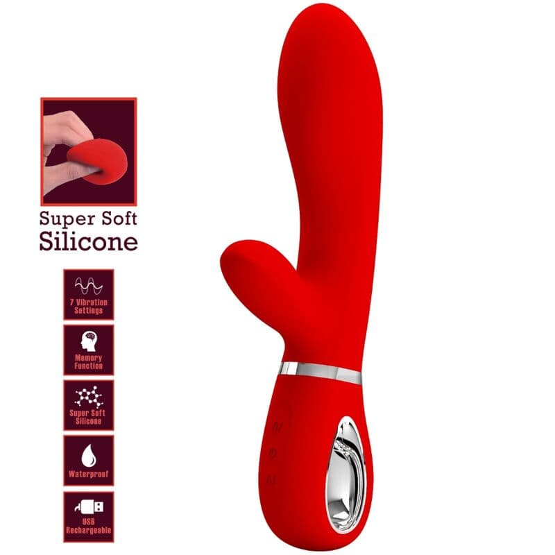 PRETTY LOVE - THOMAS MULTIFUNCTION G-SPOT VIBRATOR RED thumb 7