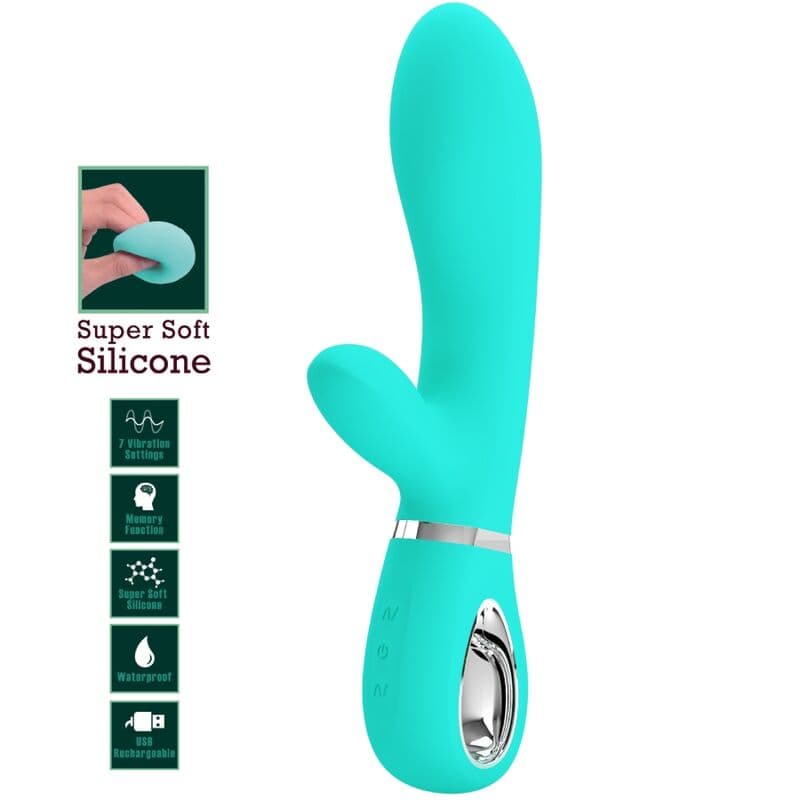 PRETTY LOVE - THOMAS MULTIFUNCTION G-SPOT VIBRATOR AQUA GREEN thumb 7