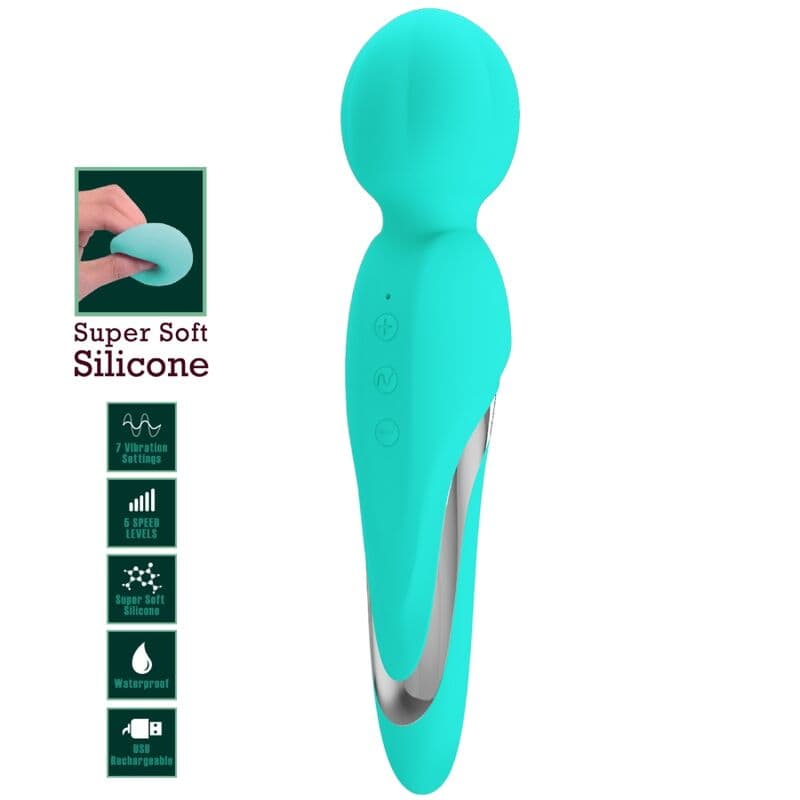 PRETTY LOVE - WALTER VIBRATOR WAND AQUA GREEN thumb 7