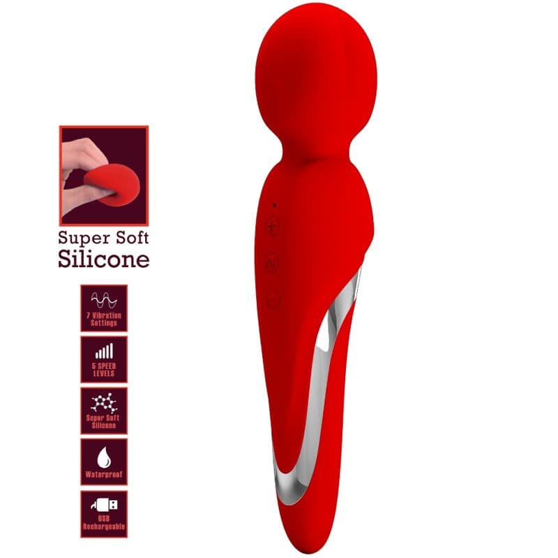 PRETTY LOVE - WALTER VIBRATOR WAND RED thumb 7