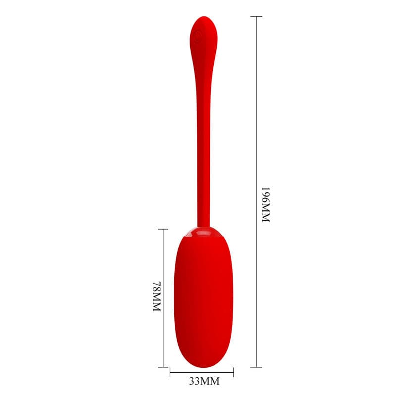 PRETTY LOVE - JULIUS WATERPROOF-RECHARGEABLE VIBRATING EGG RED thumb 6