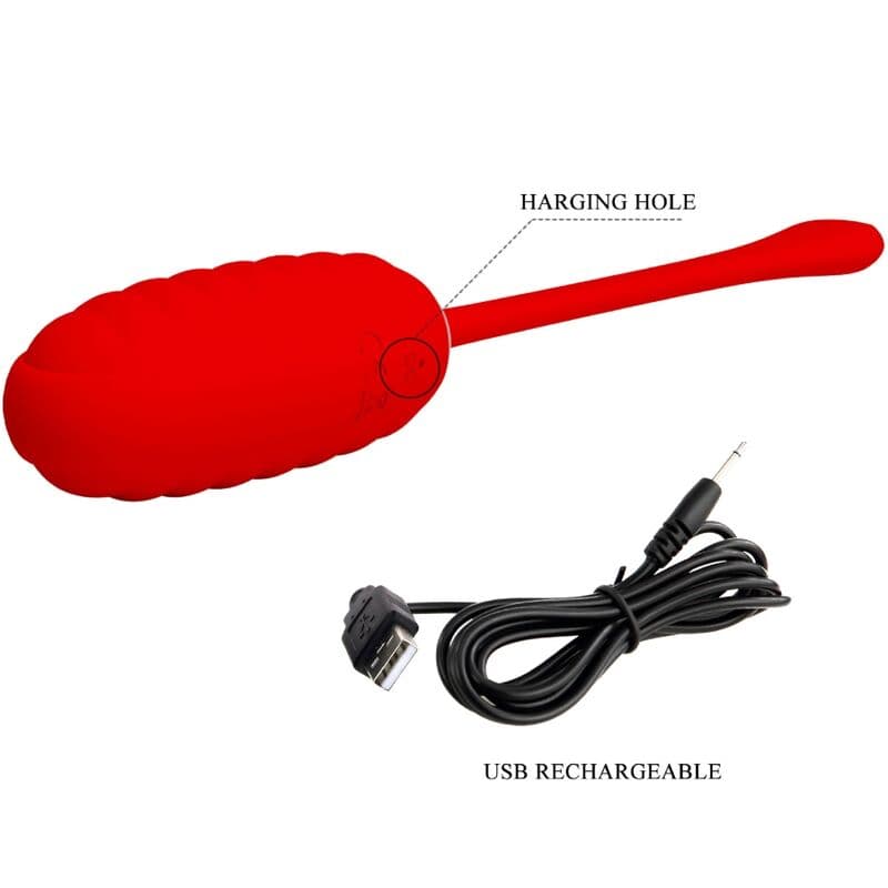PRETTY LOVE - KIRK RECHARGEABLE VIBRATING EGG RED thumb 8