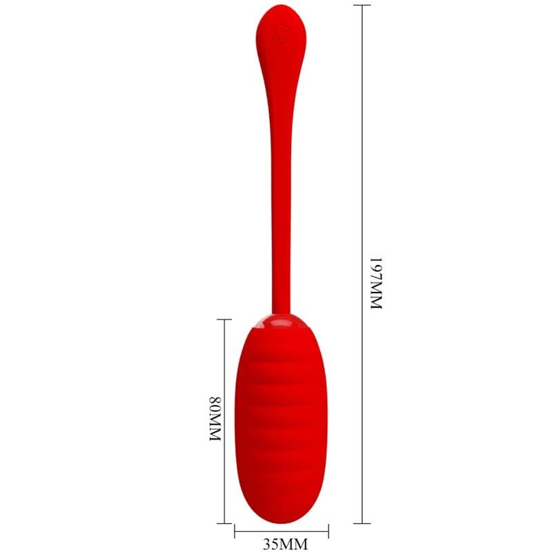 PRETTY LOVE - KIRK RECHARGEABLE VIBRATING EGG RED thumb 6