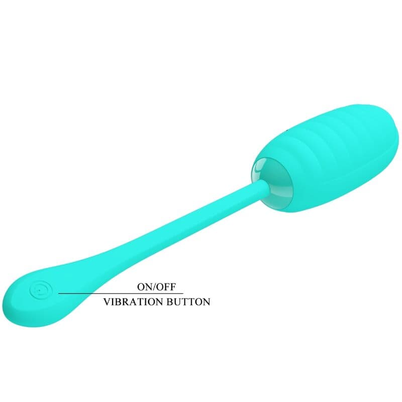 PRETTY LOVE - KIRK RECHARGEABLE VIBRATING EGG AQUA GREEN thumb 7