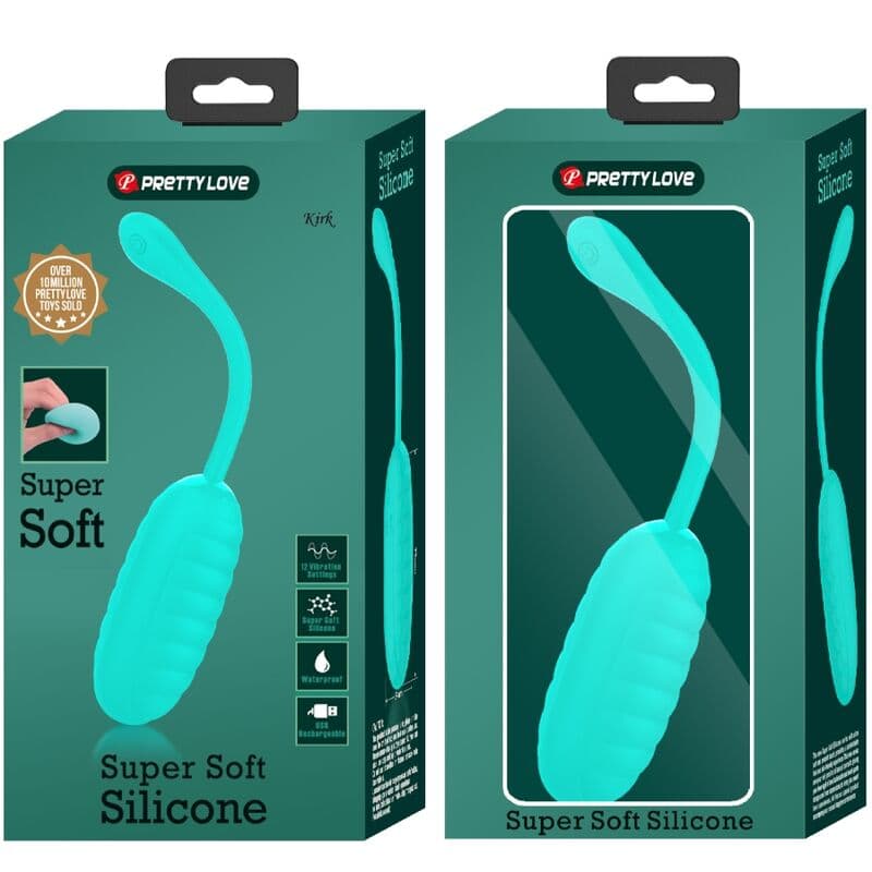 PRETTY LOVE - KIRK RECHARGEABLE VIBRATING EGG AQUA GREEN thumb 9