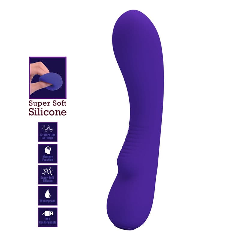 PRETTY LOVE - PRESCOTT RECHARGEABLE VIBRATOR PURPLE thumb 7