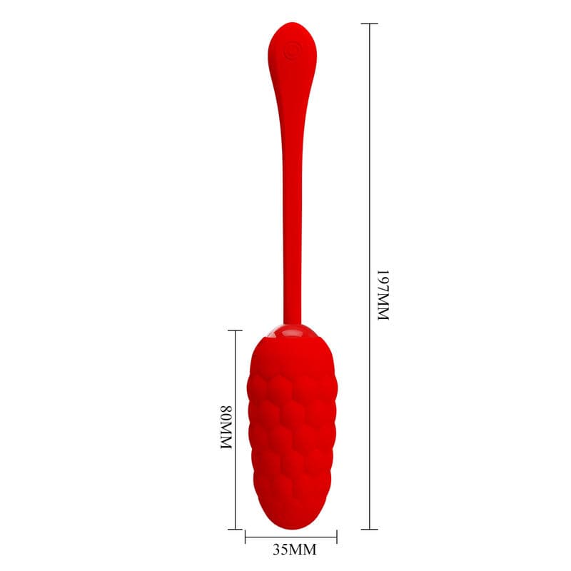 PRETTY LOVE - VIBRATING EGG WITH RED RECHARGEABLE MARINE TEXTURE thumb 6