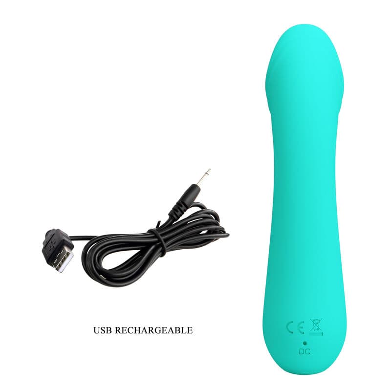 PRETTY LOVE - CETUS RECHARGEABLE VIBRATOR AQUA GREEN thumb 8