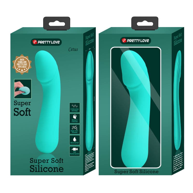 PRETTY LOVE - CETUS RECHARGEABLE VIBRATOR AQUA GREEN thumb 9