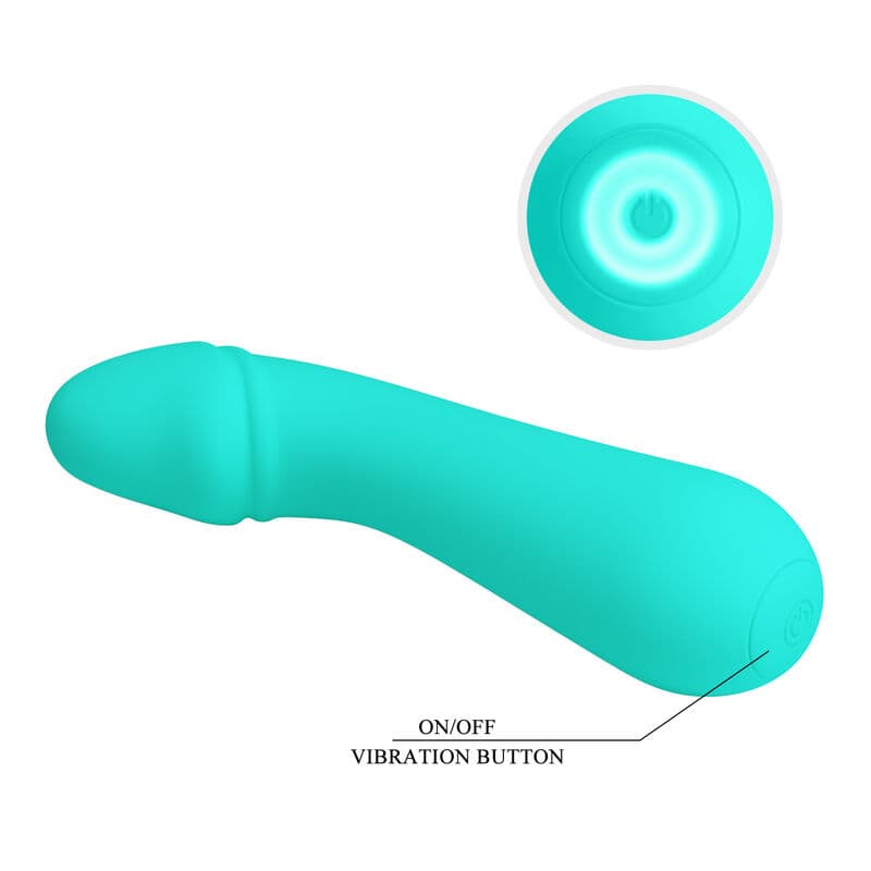 PRETTY LOVE - CETUS RECHARGEABLE VIBRATOR AQUA GREEN thumb 7