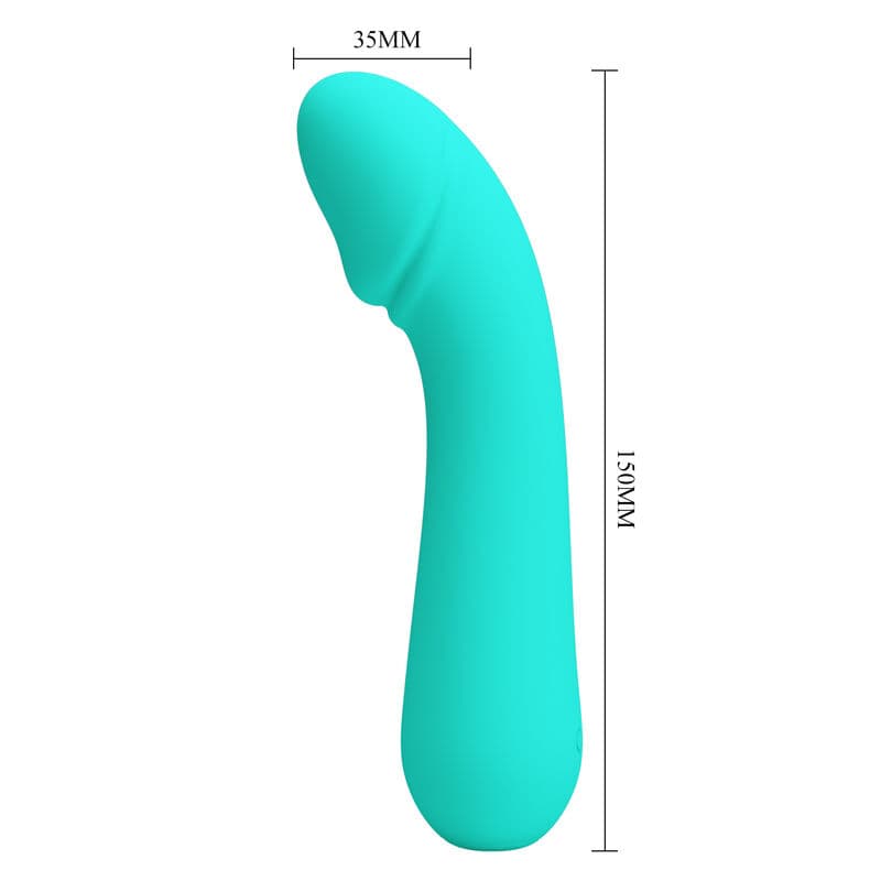 PRETTY LOVE - CETUS RECHARGEABLE VIBRATOR AQUA GREEN thumb 6