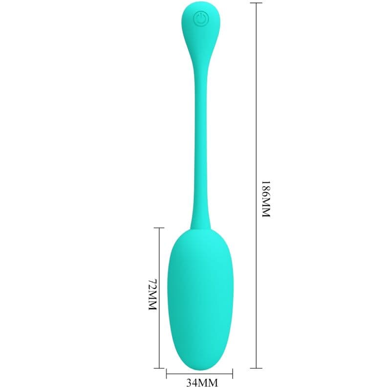 PRETTY LOVE - KNUCKER WATER GREEN RECHARGEABLE VIBRATING EGG thumb 6
