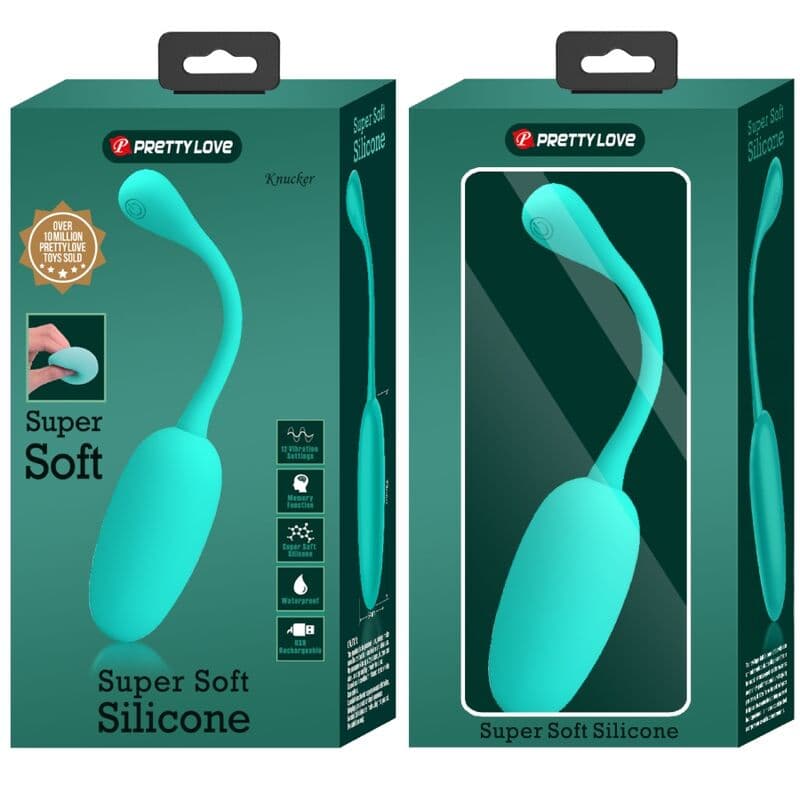 PRETTY LOVE - KNUCKER WATER GREEN RECHARGEABLE VIBRATING EGG thumb 9
