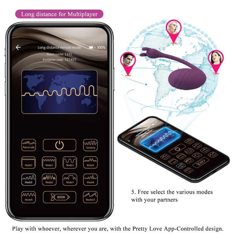 PRETTY LOVE - CATALINA VIBRATOR APP REMOTE CONTROL PURPLE thumb 18