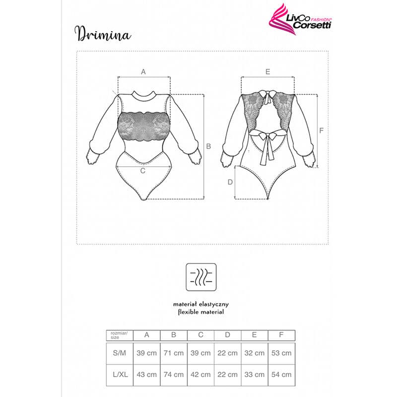 LIVCO CORSETTI FASHION - DRIMINA LC90690 BODY NANVY BLUE L/XL thumb 4