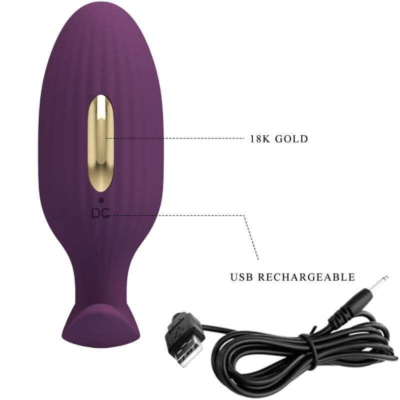 PRETTY LOVE - JEFFERSON APP CONTROLLED ANAL PLUG PURPLE thumb 7