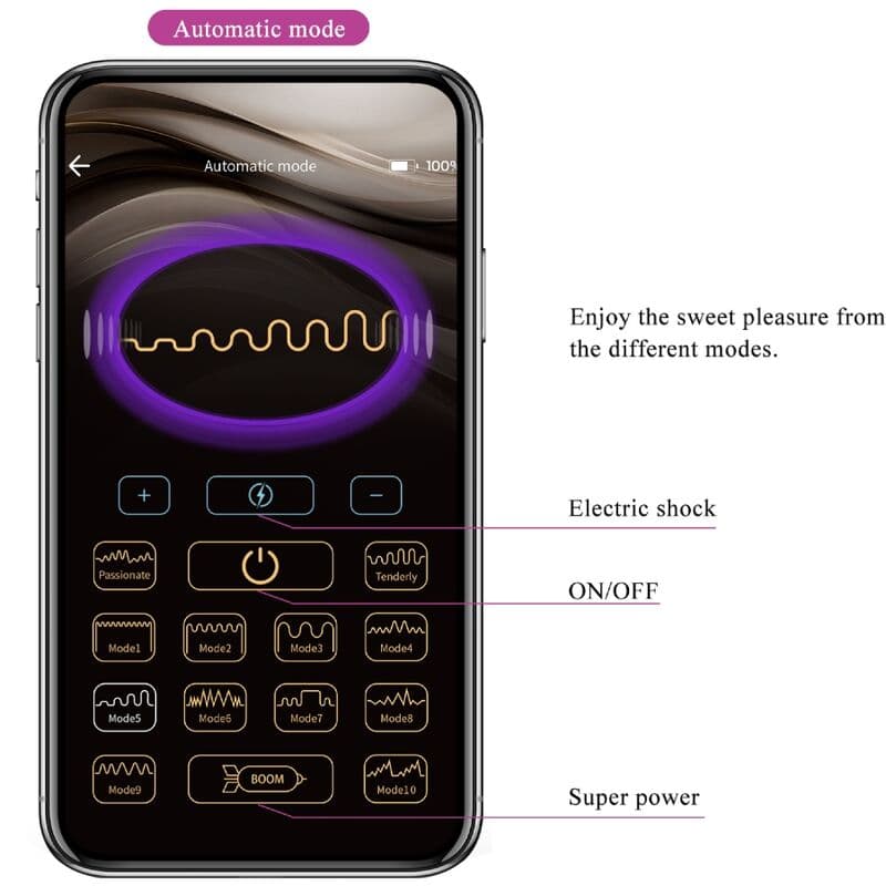PRETTY LOVE - JEFFERSON APP CONTROLLED ANAL PLUG PURPLE thumb 14